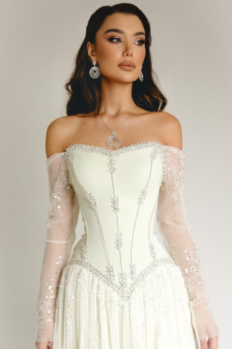 Celeste Corset Gown – Soft Ivory
