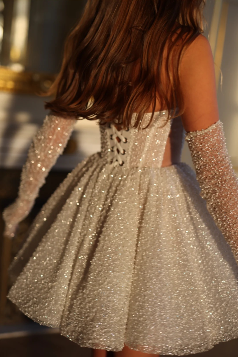 Aurelia Strapless Dress – Pearl Ivory