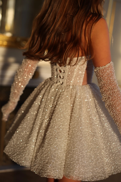 Aurelia Strapless Dress – Pearl Ivory