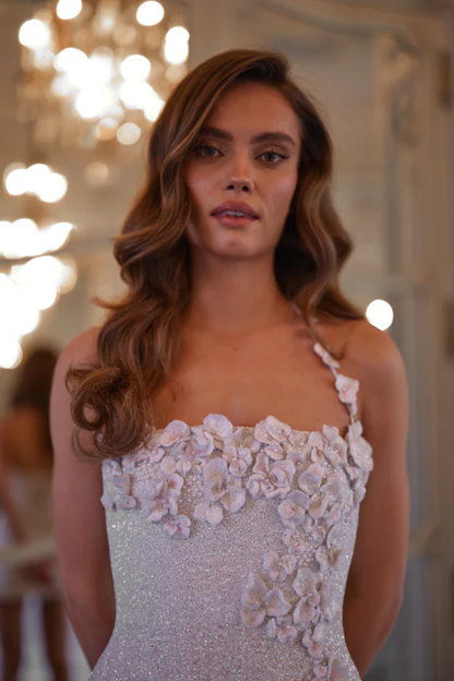 Delilah Floral Mini Dress – Soft Blush